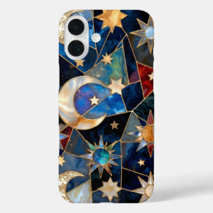 Buntglas Himmel iPhone-Hülle Mond Sterne iPhone 16 Plus Hülle
