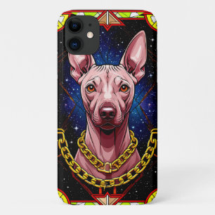 Buntglas Hund mit sternenklaren Hintergrund Case-Mate iPhone Hülle