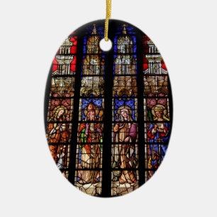 Buntglas in einer Kirche in Aix-en-Provence Keramikornament