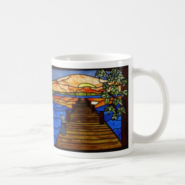 Buntglas-Jungen-Fischen Tasse (Rechts)