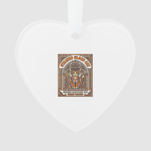 Buntglas Katze Katze Buntglas Kirche Vintage Ornament