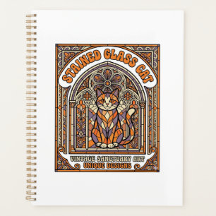 Buntglas Katze Katze Buntglas Kirche Vintage Planer