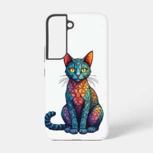 Buntglas Katze Mehrfarbig 784 Samsung Galaxy Hülle