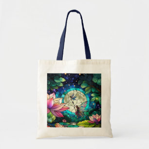 Buntglas Kleine Fee mit Libelle Tragetasche