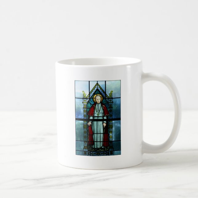 Buntglas-Kunst Papst-Saint Pius X Kaffeetasse (Rechts)