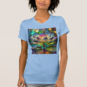 Buntglas Lebendige Lotusblume T-Shirt