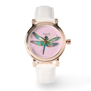 Buntglas Libelle Armbanduhr