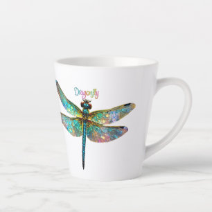Buntglas Libelle Milchtasse