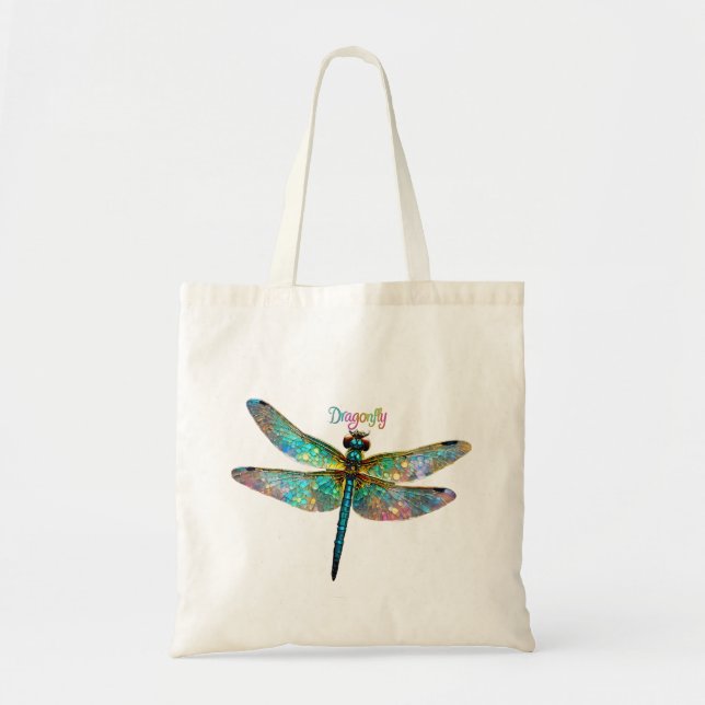 Buntglas Libelle Tragetasche (Vorne)