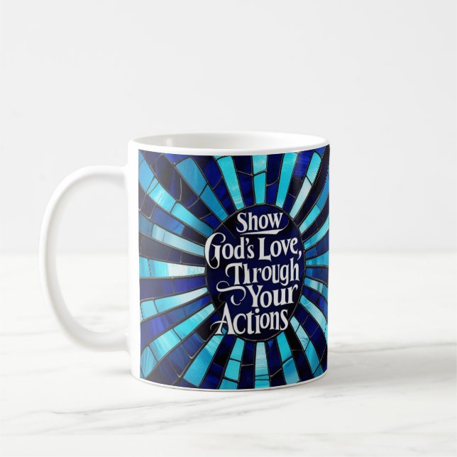 Buntglas - Liebe zeigen Kaffeetasse (Links)