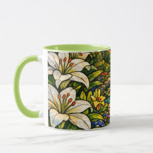 Buntglas-Lilien und Sonnenschein Tasse