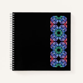 Buntglas (Linear - Mitternacht) Notizbuch