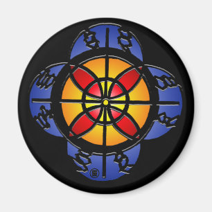 Buntglas Magnet