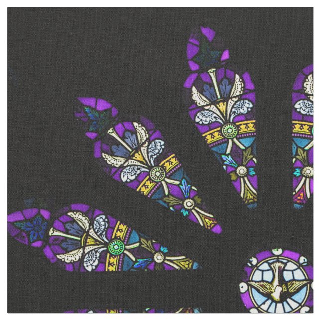 Buntglas-Mandala-Gewebe Stoff (Nahaufnahme)