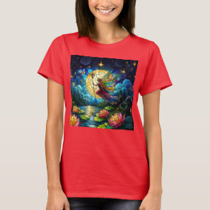 Buntglas Mondlicht Flug Fee T-Shirt