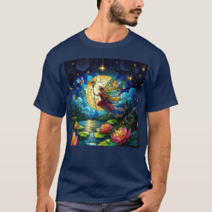 Buntglas Mondlicht Flug Fee T-Shirt