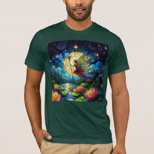 Buntglas Mondlicht Flug Fee  T-Shirt