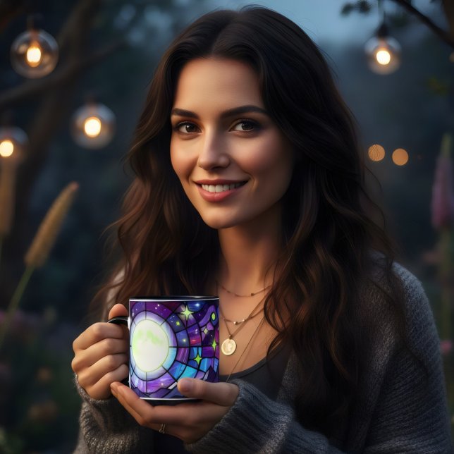 Buntglas-Mondlicht-Kaffeetasse Geschenk Tasse (Von Creator hochgeladen)