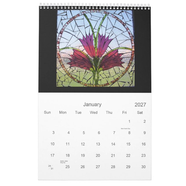 Buntglas-Mosaik-Kalender Kalender (Jan 2027)