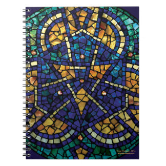 Buntglas-Mosaik-Notizbuch "Kaleidoskop " Notizblock