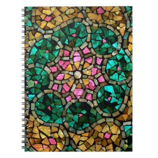 Buntglas-Mosaik-Notizbuch "Perlen-Stern " Notizblock