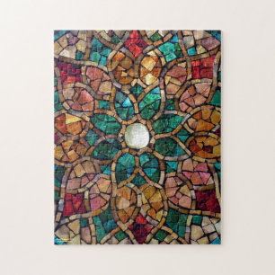 Buntglas-Mosaik-Puzzlespiel "Herbst-Stern " Puzzle