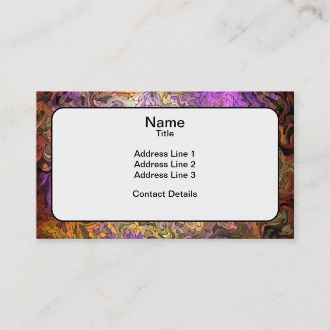 Buntglas-Mosaik Visitenkarte (Vorderseite)