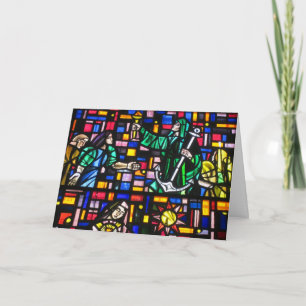 Buntglas Ostern Feiertagskarte