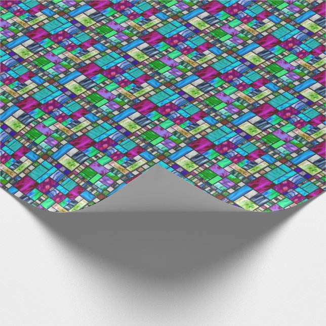 Buntglas-Packpapier Geschenkpapier (Ecke)