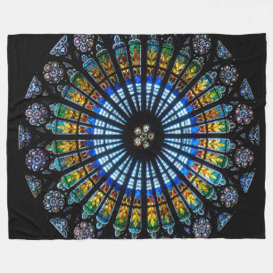 Buntglas-Rosette Kathedrale Fleecedecke