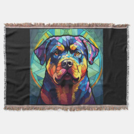 Buntglas Rottweiler  Decke