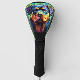 Buntglas Rottweiler  Golf Headcover