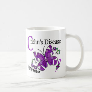 Buntglas-Schmetterling2 Crohns Krankheit Tasse
