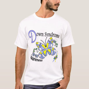 Buntglas-Schmetterling 2 Down-Syndrom T-Shirt