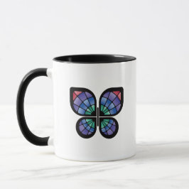Buntglas-Schmetterling Tasse