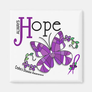 Buntglas-Schmetterlingcrohns Krankheit Magnet