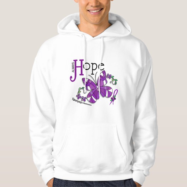 Buntglas-SchmetterlingFibromyalgia Hoodie (Vorderseite)