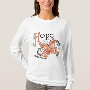 Buntglas-Schmetterlings-uteriner Krebs T-Shirt