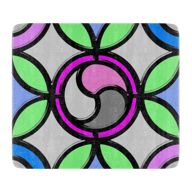 BUNTGLAS SCHNEIDEBRETT (Vorderseite)