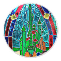 Buntglas Smaragd-Schloss aus dem Zauberer von Oz