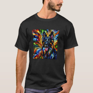 Buntglas Süße schwarze deutsche Schäferhund Liebha T-Shirt