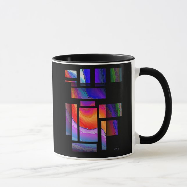 Buntglas Tasse (Rechts)