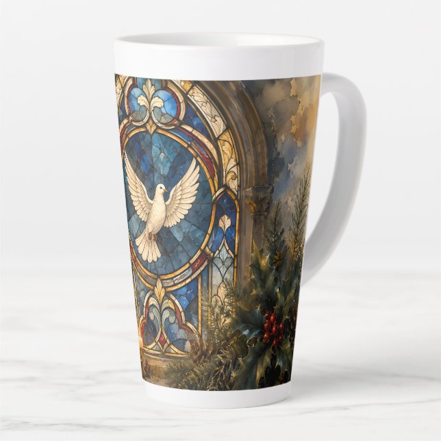 Buntglas-Tauben-Weihnachtsfenster Milchtasse (Rechte Ecke)