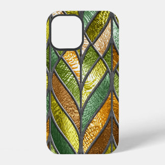 Buntglas-Textur: Farbige 3D-Eleganz. iPhone 12 Hülle