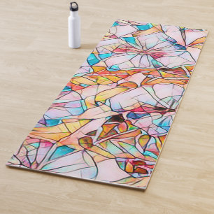 Buntglas-Veilchen-Yogamatte Yogamatte