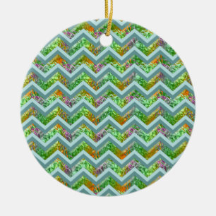 Buntglas verlaufen im Zickzack Keramikornament