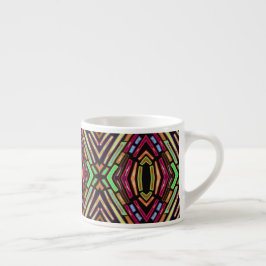 Buntglas-Vibe Buntes Juwelenmuster Espressotasse