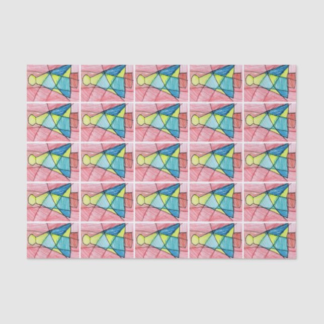 Buntglas-Weihnachtsbaum Seidenpapier (Vorderseite)