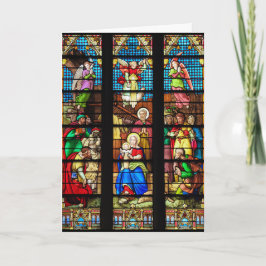 Buntglas-Weihnachtskarte Feiertagskarte