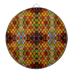 Buntglasfenster-Diamantmuster  Dartscheibe